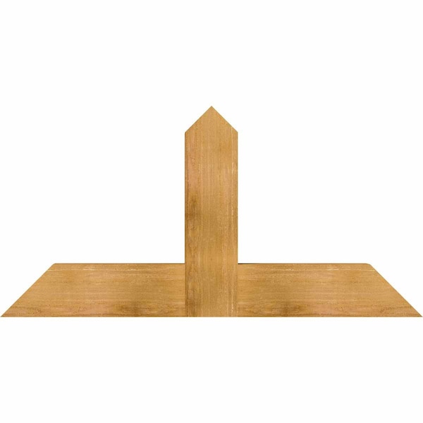 Ekena Millwork Portland Rough Sawn Timber Gable Bracket, Western Red Cedar, 48"W x 24"H x 4"D x 6"F, 12/12 Pitch GBW048X24X0406POR00RWR - main